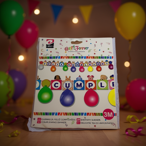 Striscione di Buon Compleanno 'Happy Forever' 3M con Palloncini Colorati e Lettere per Decorazioni Festive - Product Image 2