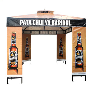 Pérgola de Acero de Gran Tamaño con Impresión Personalizada, Carpa de Jardín Comercial con Estructura con Recubrimiento en Polvo y <span class=keywords><strong>Cortinas</strong></span> - Product Image 2