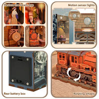 Kit de maison de poupée 3D en bois à monter soi-même, jouet éducatif Steampunk, avec découpe laser écologique