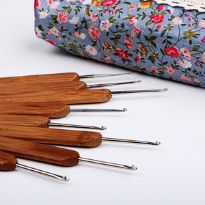 Aiguilles <span class=keywords><strong>à</strong></span> <span class=keywords><strong>tricoter</strong></span> et crochet <span class=keywords><strong>en</strong></span> bois de <span class=keywords><strong>bambou</strong></span> de style simple, fabrication artisanale, 0,5 mm <span class=keywords><strong>à</strong></span> 6 mm, pour travaux de broderie de base et avancés - Product Image 3