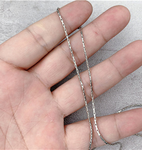 In acciaio inossidabile anallergico collana DIY oro 0.8mm piccola catena di bambù a sezione infinitamente regolabile KC2204088 per il regalo - Product Image 4