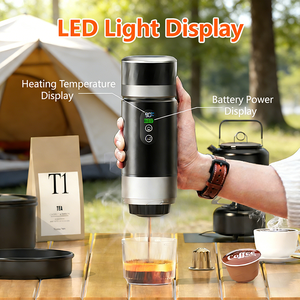 Cafetera Espresso Portátil Recargable por USB con Control Automático para Uso en Hoteles y Automóviles, Compatible con Cápsulas y Café Molido - Product Image 5