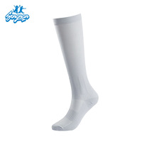 Chaussettes de compression athlétiques professionnelles fantaisie pour femmes, chaussettes de sport pour le badminton et le yoga, avec logo personnalisé