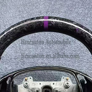 The Most Popular Smooth Leather Forged Carbon Fiber purple Top Stripe Steering <b>Wheel</b> for Infiniti G27 G37 Car Steering <b>Wheel</b> - Product Image 2