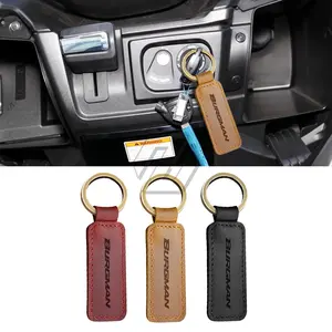 Llavero de piel de vaca para motocicleta Suzuki <span class=keywords><strong>Burgman</strong></span> 200 <span class=keywords><strong>400</strong></span> <span class=keywords><strong>ABS</strong></span> - Product Image 4