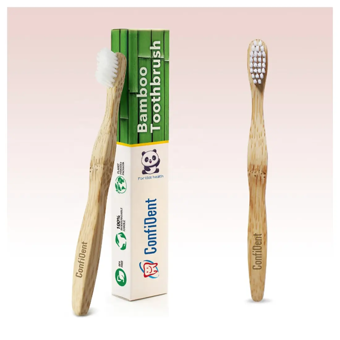 Brosse à dents adulte de nettoyage efficace jetable emballée individuellement en bambou professionnel