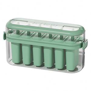 Juego de moldes para helados de 6 cavidades con asa, moldes para paletas de hielo de calidad alimentaria, moldes reutilizables para helados congelados para fiestas, yogur y jugo - Product Image 3