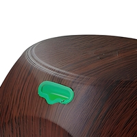 Diffuseur d'huiles essentielles USB à grain de bois, humidificateur ultrasonique d'aromathérapie 150 ml avec lumière LED pour la maison et la voiture