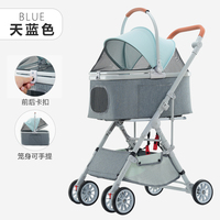 Poussette pliable pour animaux de compagnie, en aluminium, imperméable, à 4 roues, pour chats et chiens, vente en gros