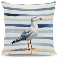 Housse de coussin ChamXue, taie d'oreiller décorative multicolore avec motif mouette pour canapé, lit et décoration intérieure