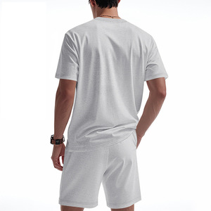 Ensemble short et t-shirt unisexe grande taille en maille gaufrée respirante et imperméable, motif uni, tailles XXL/XL, idéal pour l'été – Nouvelle collection très prisée - Product Image 2