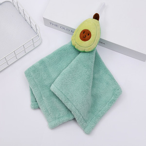 Toalla de mano con dibujo de aguacate, toalla de cocina absorbente extra gruesa, forma cuadrada de lana coralina para ollas y sartenes - Product Image 1