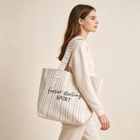 Sac fourre-tout géant en toile personnalisé, couleur luxe, écologique, avec poignée large pour les courses quotidiennes et le marché