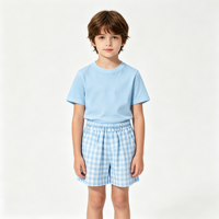 Pantalones a Cuadros Unisex Personalizados para Bebés, Leggings, Ropa Transpirable para Niños, Pantalones Cortos de Algodón Orgánico para Niños Pequeños