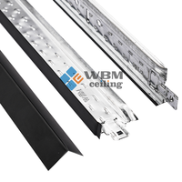 Système de grille de plafond en T plat et étroit, composants de plafond en acier peint, accessoires pour cloisons sèches, dalles de plafond, panneaux de plâtre, montants en acier