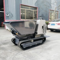 Mini-dumper sur chenilles en caoutchouc 1200 kg, hydraulique, auto-basculant, mini-chargeur pour travaux agricoles et de construction