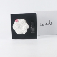 Diffuseur d'huiles essentielles en plâtre céramique parfumé aux fleurs, fait main, en porcelaine, pour armoire ou voiture, avec logo personnalisable