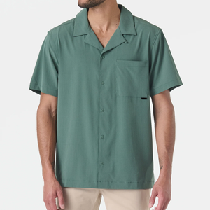 Chemise respirante pour hommes au prix d'usine, vente en gros de chemises décontractées pour hommes africains, tissu mélangé personnalisé, t-shirts en lin doux et confortables - Product Image 1