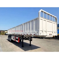 Vente flash Semi-remorque à parois latérales en acier de 40 pieds à 3 essieux pour le transport de palettes lourdes et la logistique de fret général