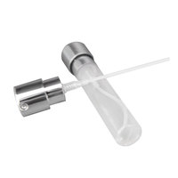 Flacon pulvérisateur de parfum cylindrique en verre dépoli, vide, rechargeable, atomiseur à fine brume, pompe dorée, sérigraphie, 5ml/10ml, pour application par immersion