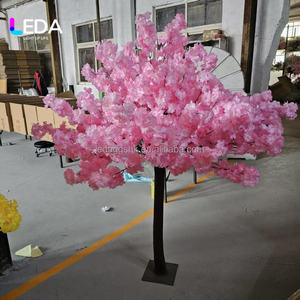 Décoration de scène de mariage LEDA, allée de mariage, arbres artificiels en fleurs de cerisier rose, centres de table de mariage, fournitures de mariage - Product Image 1