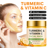 Masque gel peel-off au curcuma et à la vitamine C pour le visage, éclaircissant et blanchissant, anti-taches, à utiliser la nuit