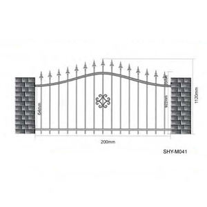 Belle clôture en métal et acier de 6 pieds en fer forgé pour balcon et chantier de construction à vendre - Product Image 1