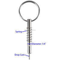 Broche marine à dégagement rapide en acier inoxydable Bimini Top Pin Bateau Amovible Deck Release Pin Hardware Yacht SUS316