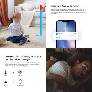 Sensor de Temperatura y Humedad Zigbee SNZB-02P ZB con Control por Aplicación, Hecho en China - Product Image 4