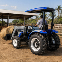 Tracteur agricole compact 4x4 à performance stable, best-seller, 50 CV - 100 CV, avec contrepoids et tondeuse