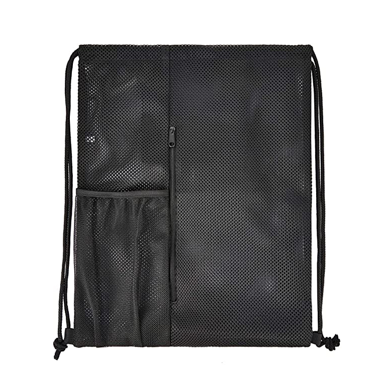 Заводская цена, рюкзак на застежке-молнии для путешествий, пляжа, спорта, плавания, подводного плавания, снаряжения для спортзала, Полиэстеровая Сетчатая Сумка на шнурке