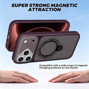 เคสโทรศัพท์แม่เหล็กแบบใหม่ ผิวด้าน ระบายความร้อน สำหรับ iPhone 18 13 17 Pro Max 14 15 16 Plus พร้อม 360 °   ฝาครอบป้องกันขาตั้งแบบหมุนได้ - Product Image 4