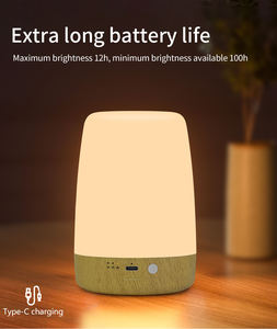 Luz nocturna inalámbrica con logotipo gratis, luz nocturna atenuada para ver televisión, lámparas de mesa de pasillo para lectura de cabecera, luz nocturna con temporizador - Product Image 6