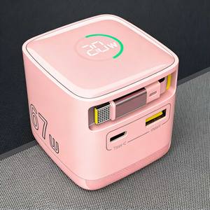 Cargador Inteligente Multi-Puerto de 67W con Cable Retráctil Integrado y Pantalla LED - Product Image 2