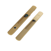 Cerradura de pestillo de puerta de doble corredera dorada de acero inoxidable al por mayor cerradura de manijas de puerta corredera y ventana con llaves