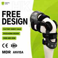 Attelle orthopédique articulée réglable pour genou, immobilisateur de jambe pour récupération post-opératoire des ligaments (ACL/MCL) et des fractures, OEM CE ISO13485