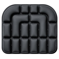 Coussin de siège carré en mousse à mémoire de forme avec design matelassé pour soulager la pression, utilisation sur chaise, couleur unie noire