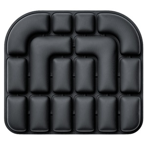 Coussin de siège carré en mousse à mémoire de forme avec design matelassé pour soulager la pression, utilisation sur chaise, couleur unie noire - Product Image 5
