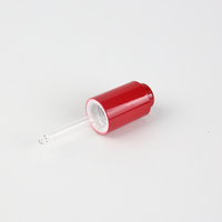 Bouteilles compte-gouttes en verre transparent promotionnelles de 15 ml, 25 ml, 30 ml, 60 ml, personnalisées en verre rouge et aluminium pour huiles essentielles et essences