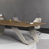 Table de conférence ronde pliable avec écran tactile motorisé LCD Liyu, microphone, pour 8 personnes