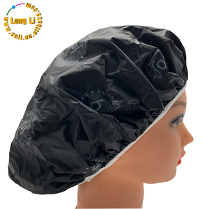 Gran oferta <span class=keywords><strong>de</strong></span> gorros <span class=keywords><strong>de</strong></span> ducha <span class=keywords><strong>de</strong></span> plástico reutilizables PEVA negros <span class=keywords><strong>de</strong></span> lujo, gorro <span class=keywords><strong>de</strong></span> <span class=keywords><strong>baño</strong></span> impermeable ecológico para limpieza - Product Image 5