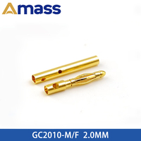 Connecteur de câble terminal en cuivre plaqué or 24 carats, fiche banane, alimentation 20A 500V DC, série GC