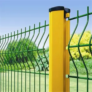 PVC kaplı kaynaklı üçgen çit/bükme çit tel örgü/kavisli örgü çit panelleri