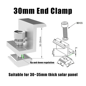 Chuangneng Solar Photovoltaic Clamping <b>Block</b> 30mm Aluminum Alloy 6005-T5 For Color Steel Tile <b>Mounting</b> System - Product Image 4