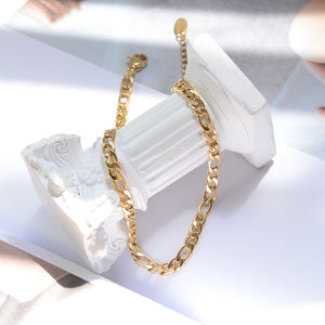 <span class=keywords><strong>Oem</strong></span> के लिए पायल पुरुषों गहने अनुकूलित कंगन और पायल महिलाओं के 18k सोना मढ़वाया स्टेनलेस स्टील सोने फिगारो पायल - Product Image 5