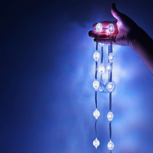 Guirlande lumineuse 3D Ananas RGB à changement de couleur, lanterne à bulles <span class=keywords><strong>Polo</strong></span>, source de lumière ponctuelle pleine couleur, lumières d'ambiance festive - Product Image 2