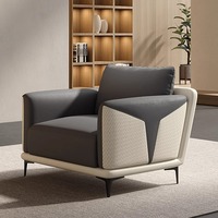Canapé en cuir de luxe moderne Nouveau design Grande taille Confort Simple Canapé italien de luxe Meubles