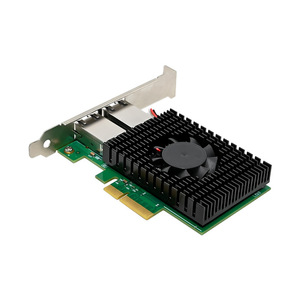 PCI-E 3.0 X4 AQC107 พอร์ตคู่ RJ-45 NAS 10G การ์ดเครือข่ายเซิร์ฟเวอร์พร้อมไฟ LED 4 ดวง PXE บูต - Product Image 3