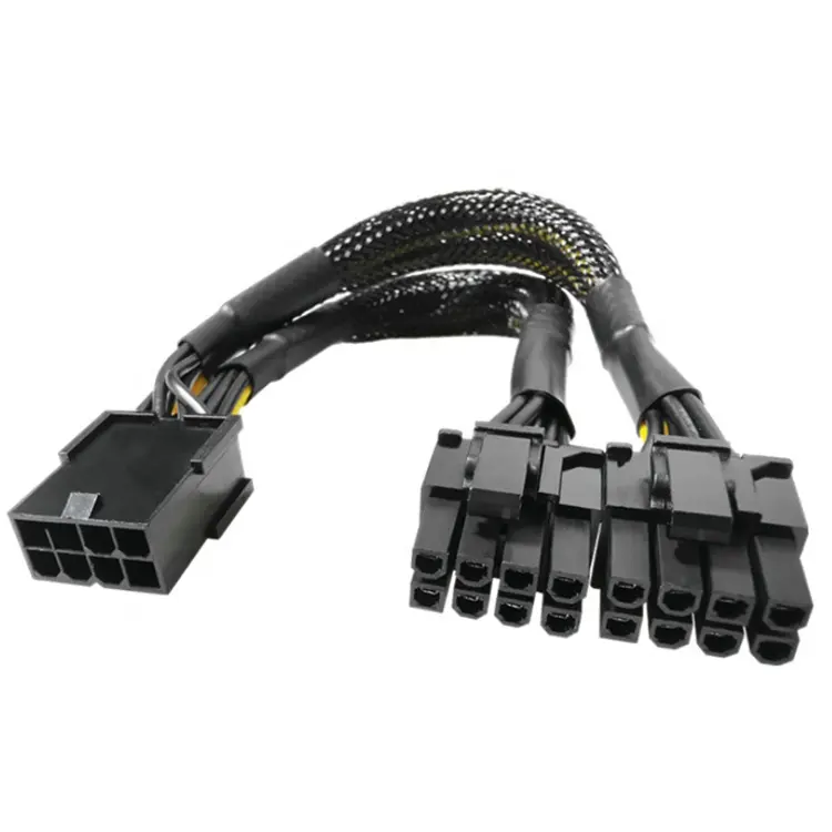Тканый рукав PCIe 8 контактный разъем Dual 8 Pin типа «папа» PCI Express графическая видеокарта GPU кабель адаптера питания