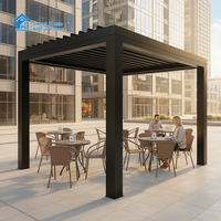 Pergola compacte Sweet Home 3x4 en aluminium, toit rétractable motorisé à lames orientables, auvent imperméable pour jardin